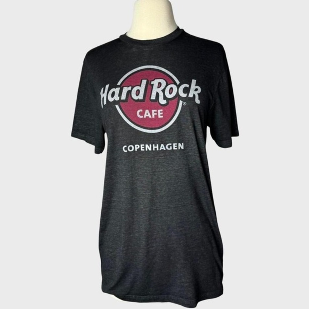 Hard‎ Rock Cafe Copenhagen Burnout Tee Medium Charcoal Grey Soft Comfy Tee